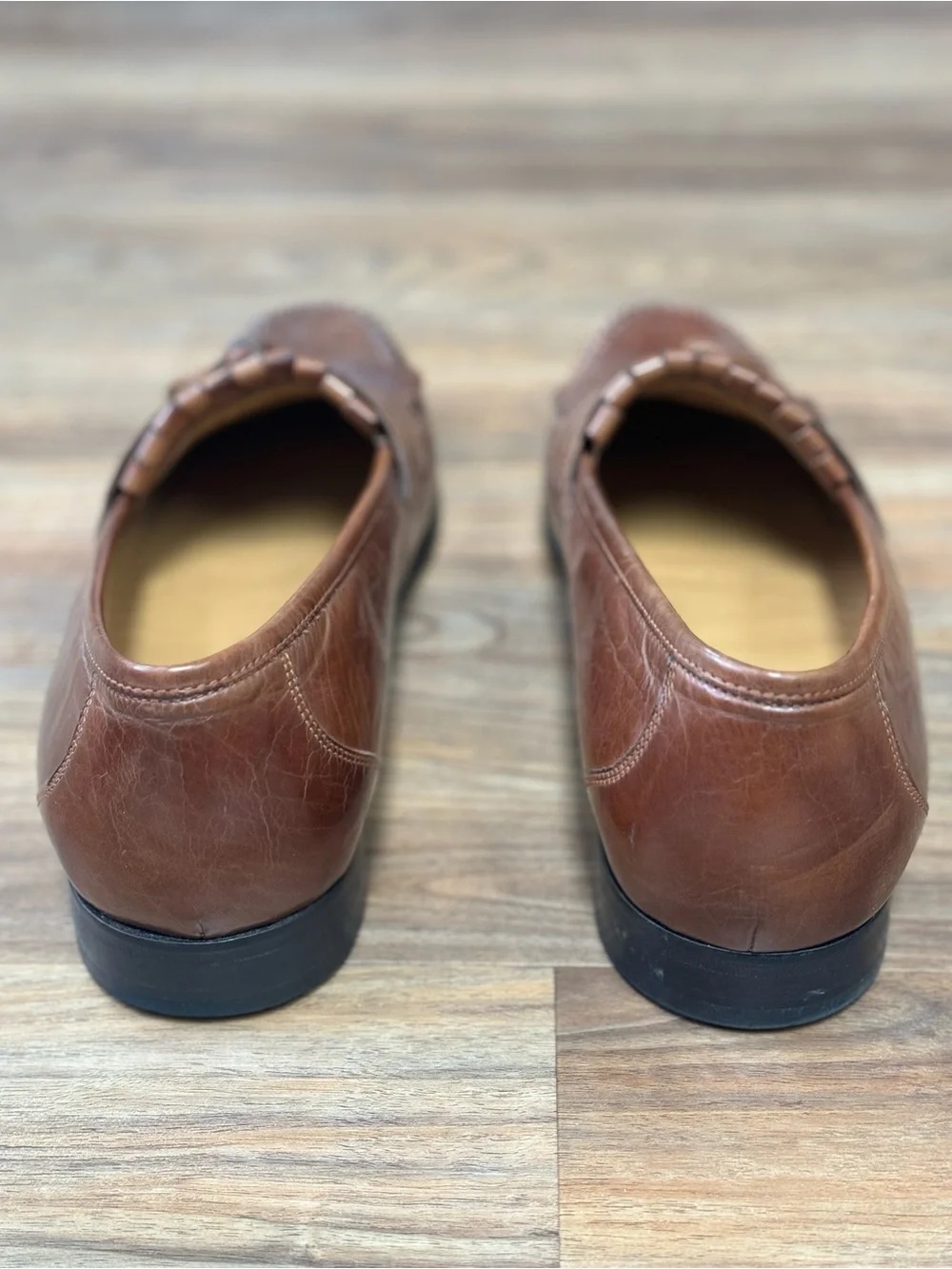 Johnston & Murphy Stanza II Tassel Loafers Men’s 13M Brown Leather Saddle Tan